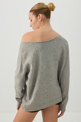 Off Shoulder Knit Sweater