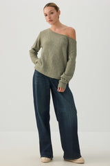 Off Shoulder Knit Sweater