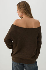 Off Shoulder Knit Sweater