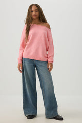 Off Shoulder Knit Sweater