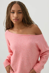 Off Shoulder Knit Sweater
