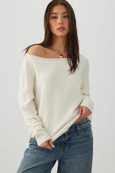 Off Shoulder Knit Sweater