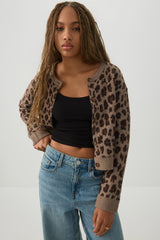 Leopard Jacquard Cardigan