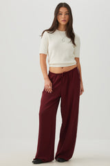 Short Sleeve Crew Neck Sweater