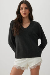 V-Neck Knit Sweater