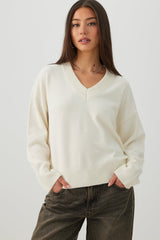 V-Neck Knit Sweater