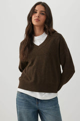 V-Neck Knit Sweater