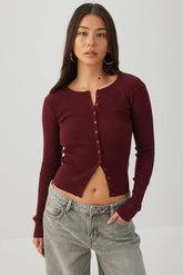 Slim Fit Button Front Cardigan