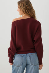 Ribbed Dolman Sleeve Sweater