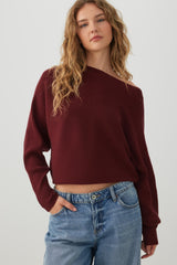 Ribbed Dolman Sleeve Sweater