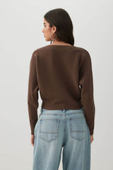 Ribbed Dolman Sleeve Sweater