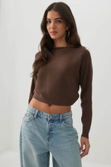 Ribbed Dolman Sleeve Sweater