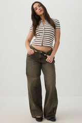 Button Front Short Sleeve Cardigan