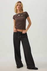 French Terry Flare Knit Pants