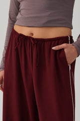 Flowy Twill Wide Leg Pants