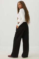 Crepe Wide Leg Pants
