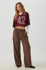 Crepe Wide Leg Pants
