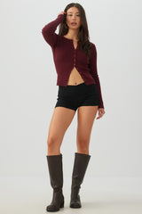 Bengaline Mid Rise Micro Shorts