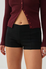 Bengaline Mid Rise Micro Shorts