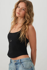 Bengaline Halter Crop Tank Top