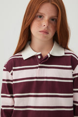 Striped Polo Top