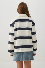 Striped Polo Top
