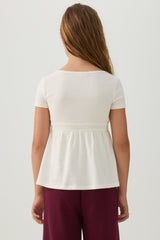 Rib Peplum Top