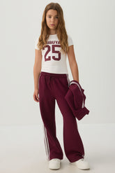 Lace Trim Knit Pants