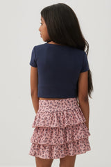 Tiered Mini Skirt