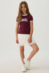 Tiered Lace Mini Skirt