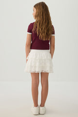 Tiered Lace Mini Skirt