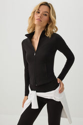 Jersey Zip Up Top