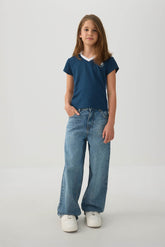 Wide Leg Denim Jeans