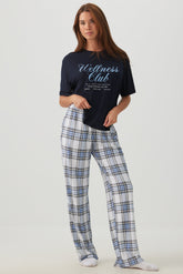 Plaid Super Soft Straight Leg PJ Pants
