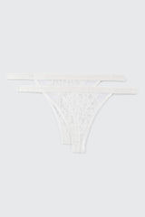 2-Pack Lace Thongs