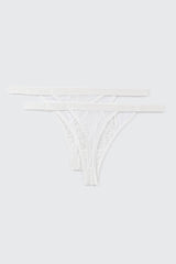 2-Pack Lace Thongs