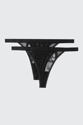 2-Pack Lace Thongs