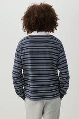 Striped Long Sleeve Polo
