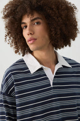 Striped Long Sleeve Polo
