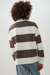 Striped Long Sleeve Polo