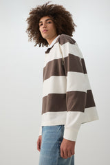 Striped Long Sleeve Polo