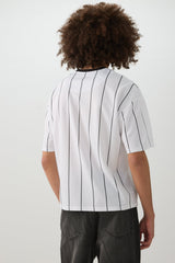 Striped V-Neck Sports Top