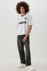 Striped V-Neck Sports Top