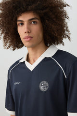 Mesh Johnny Collar Top