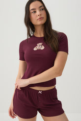 Printed Rib PJ T-Shirt