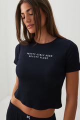 Printed Rib PJ T-Shirt