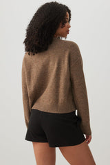 Puppy Jacquard Crew Neck Sweater