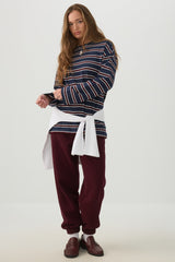 Striped Jersey Long Sleeve Top