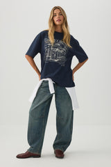 Oversized Graphic Cotton T-Shirt