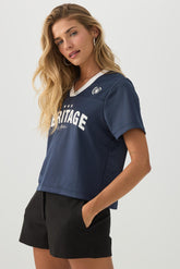 Graphic Print Mesh T-Shirt